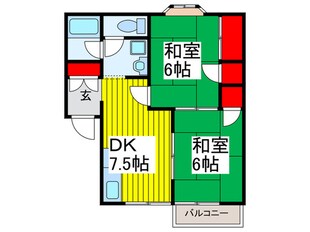 コ－ポラスホワイトの物件間取画像